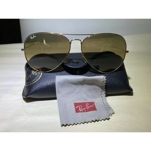 Ray Ban Aviator Classics, Gold with Brown Lenses